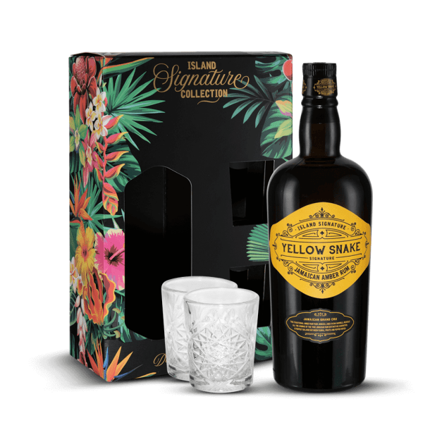Coffret Island Collection Yellow Snake + 2 verres 40%