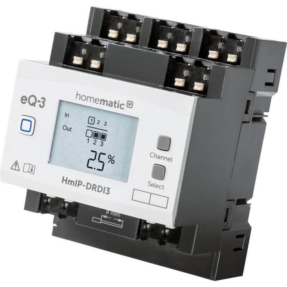 Homematic IP Dimmaktor für Hutschienenmontage - 3-fach Smart-Home-Steuerelement