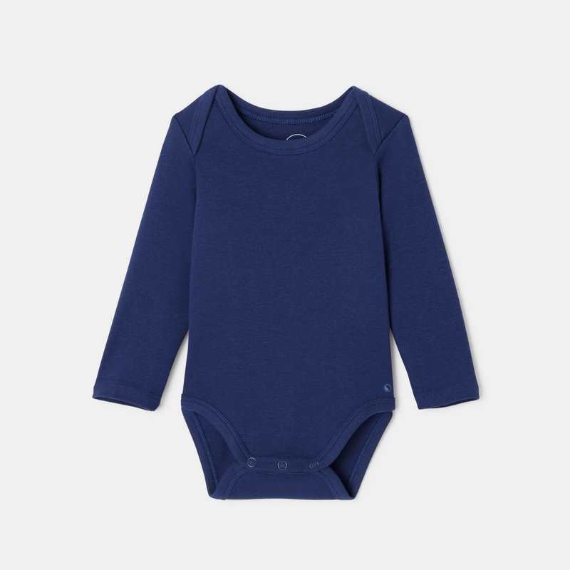 Lot de 3 bodies manches longues en coton bio bleu mixte Absorba