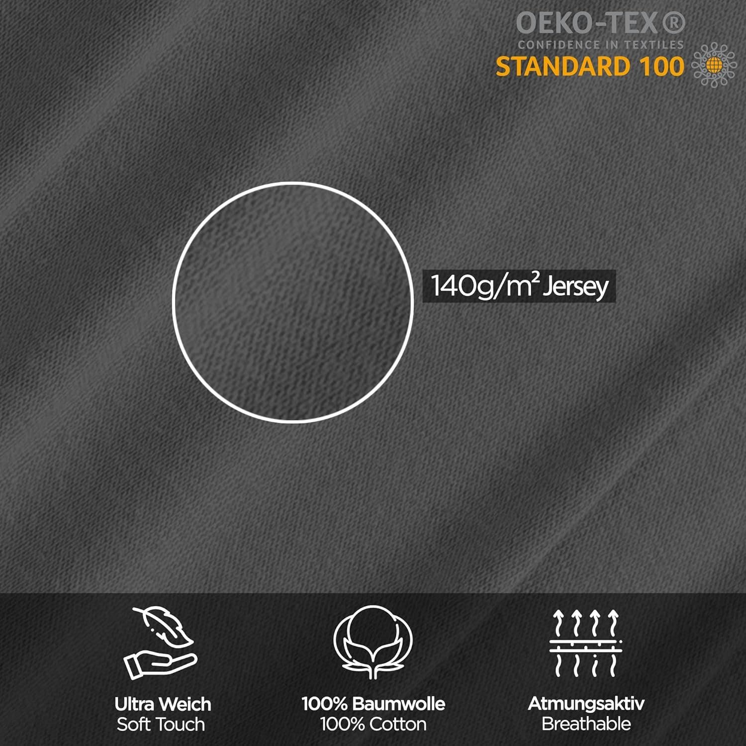Matratzenschutzbezug Matratzenschoner Jersey Spannbettlaken (2in1) livessa, Spannbettlaken wasserdicht Spannbetttuch, Inkontinenz Nässeschutz