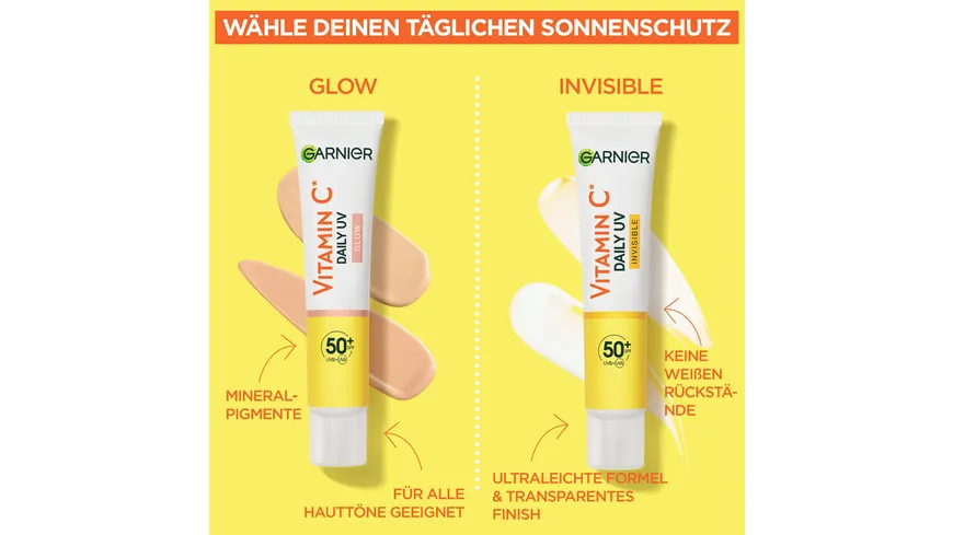 Garnier SkinActive Vitamin C Tägliches Sonnenfluid Glow LSF 50+ 40 ml