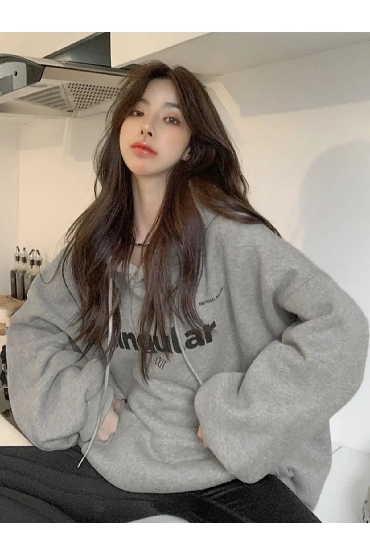 MOONBULL  Sweatshirt - Grau - Regular Fit