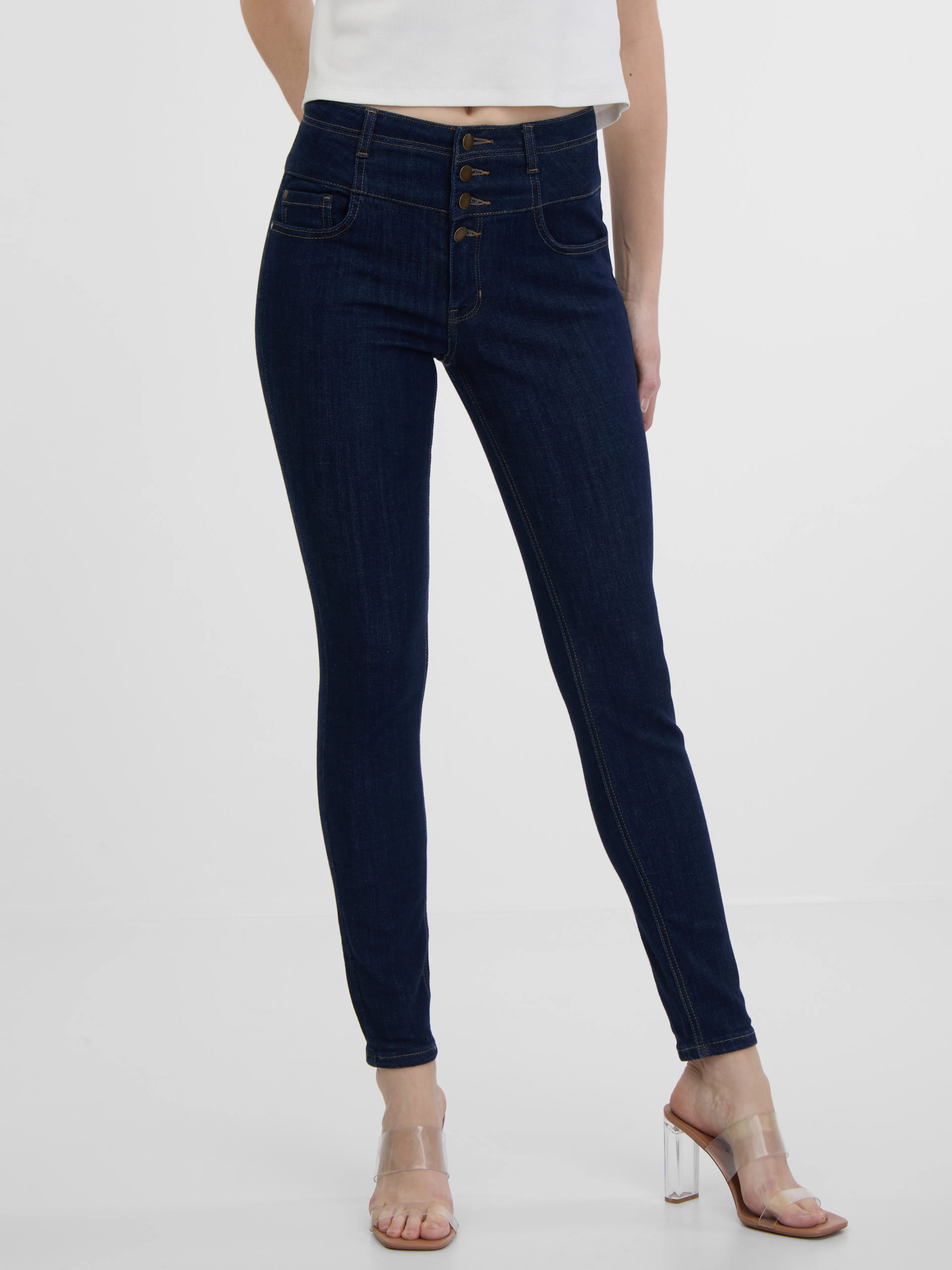 Dunkelblaue Damen Skinny Fit Jeans ORSAY