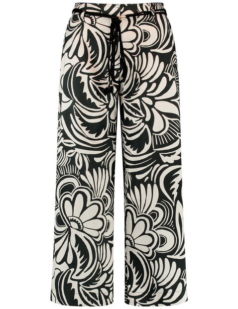 Gemusterte Hose mit Kordelband
