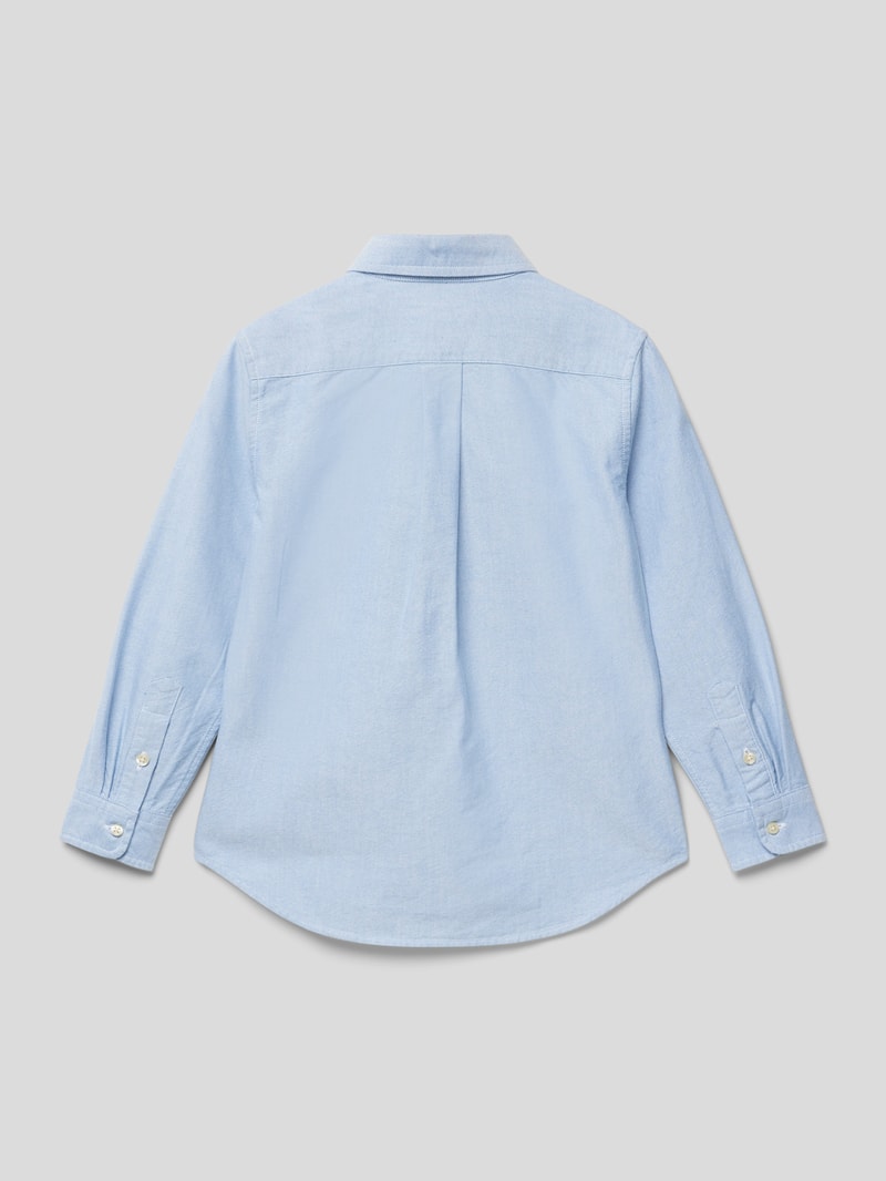 Regular Fit Freizeithemd mit Motiv-Stitching in bleu