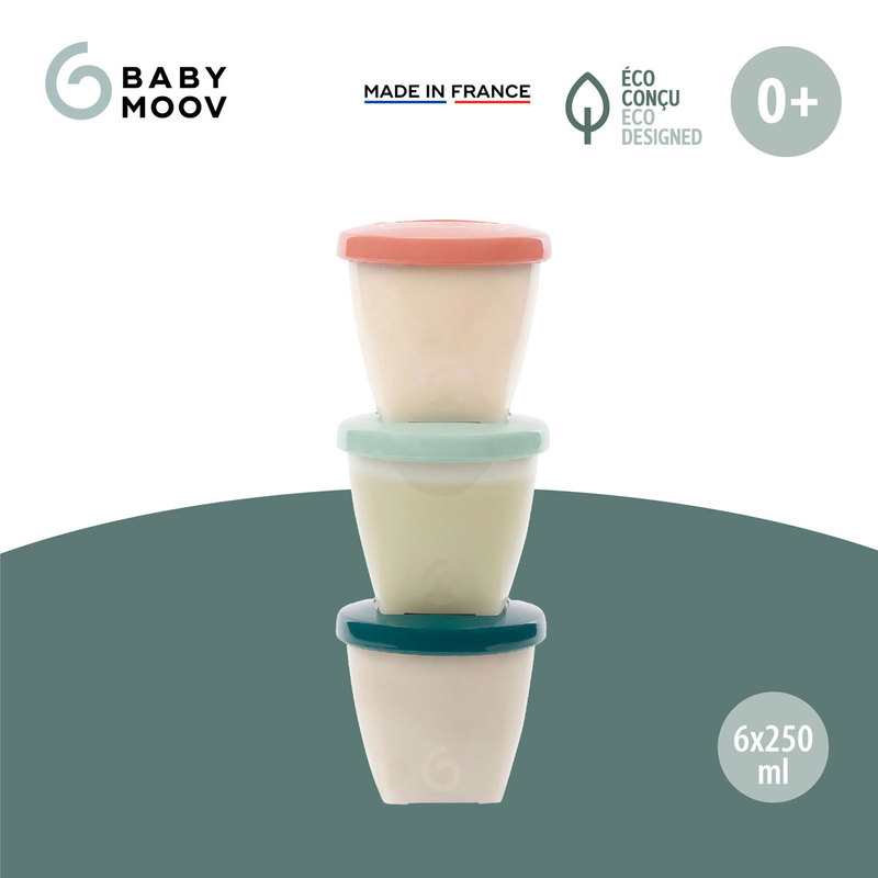 Lot de 6 pots bébé Babybols 250ml Babymoov