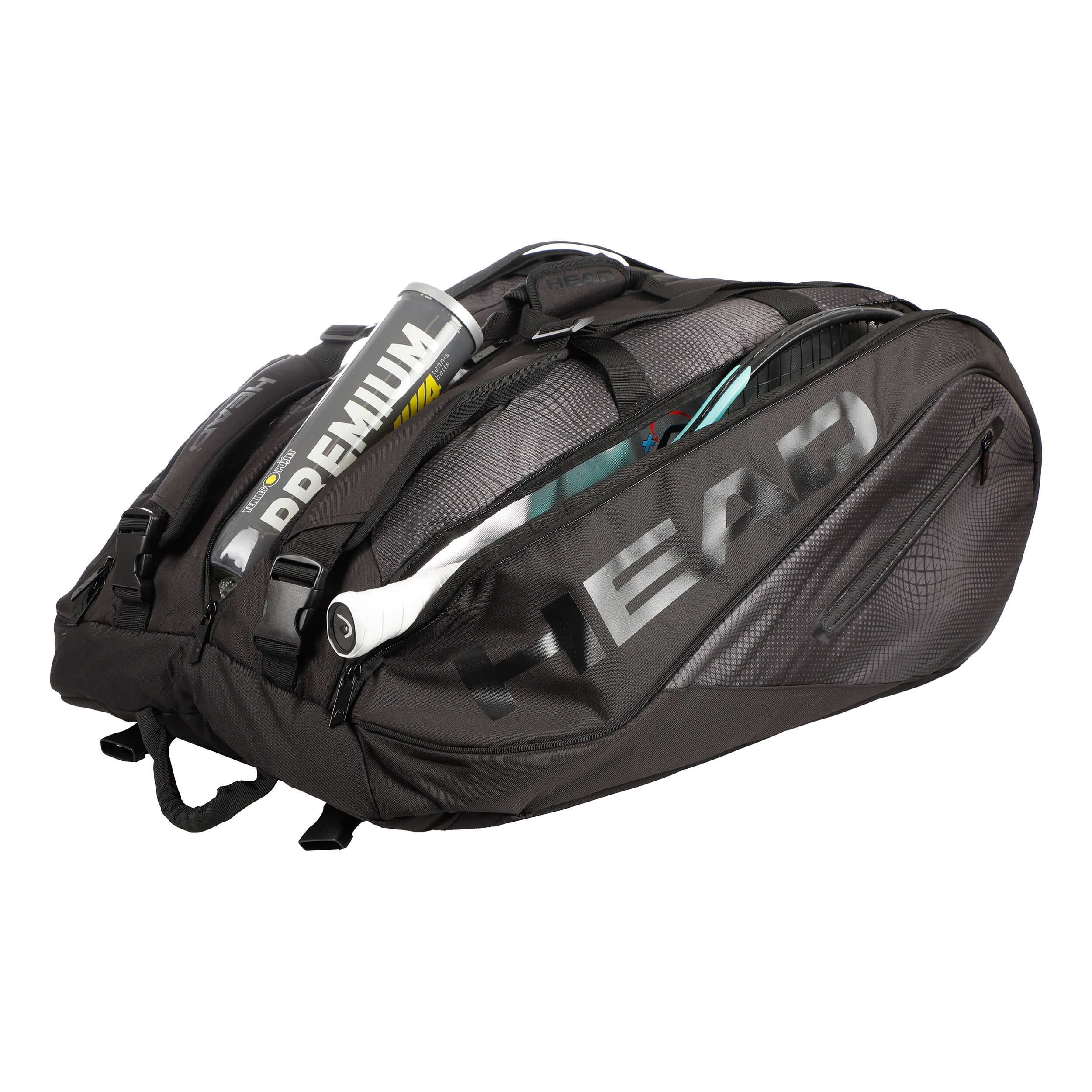 Tour Team 15R Megacombi Schlägertasche Special Edition - Schwarz, Schwarz Glänzend
