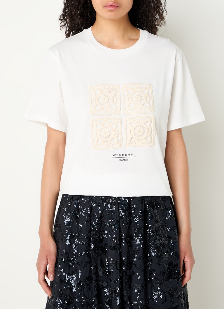 MaxMara Barbano T-shirt with logo and embroidery