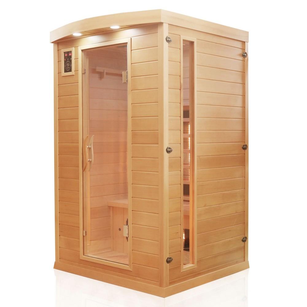 Dewello Infrarotkabine Infrarotsauna HYDER 115cm x 105cm x 190cm Vollspektrum