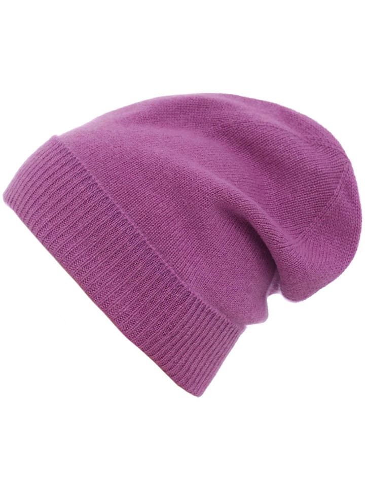 Zwillingsherz Kaschmir-Beanie in Lila günstig kaufen onesize