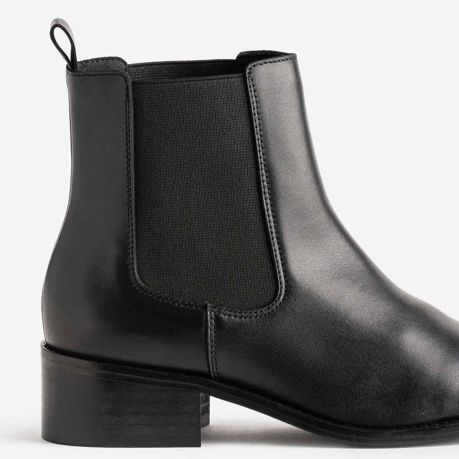 Chelsea boots noir éco-conçu en cuir