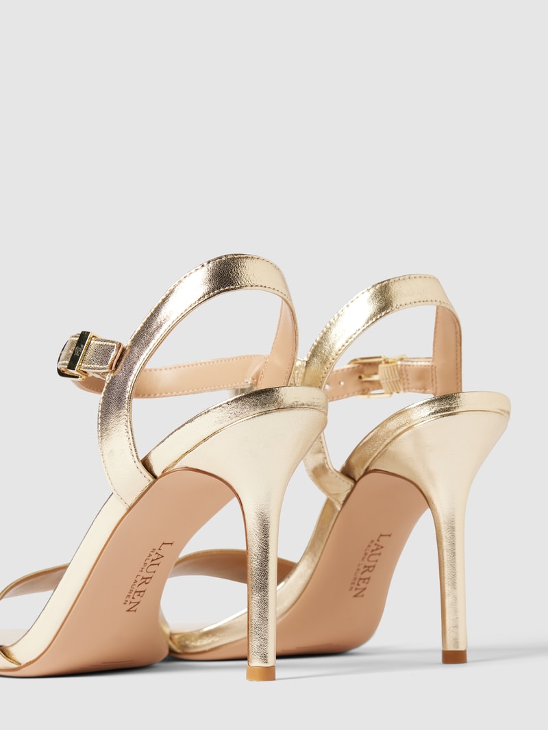 Sandaletten aus Leder Modell 'GWEN' in gold