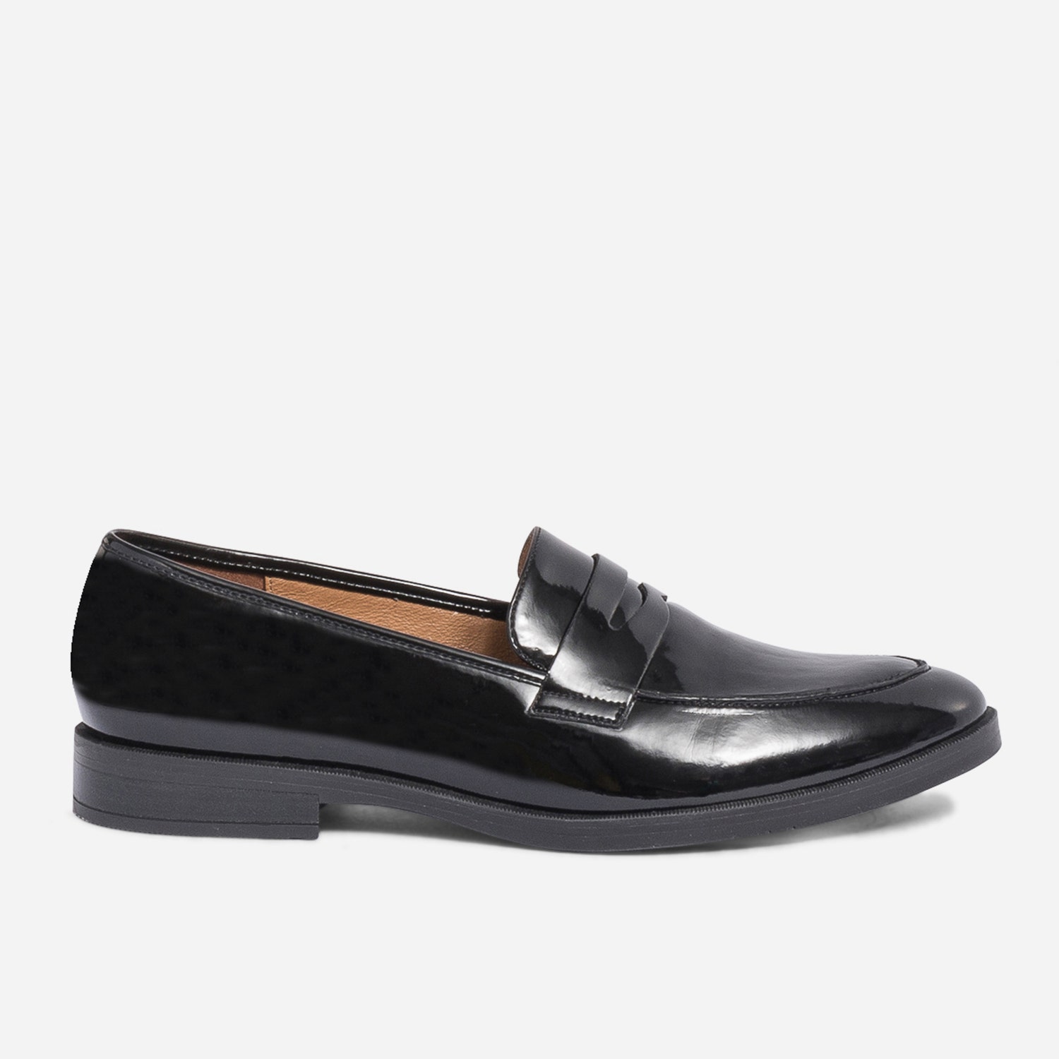 Mocassin ERAM FLEX noir verni