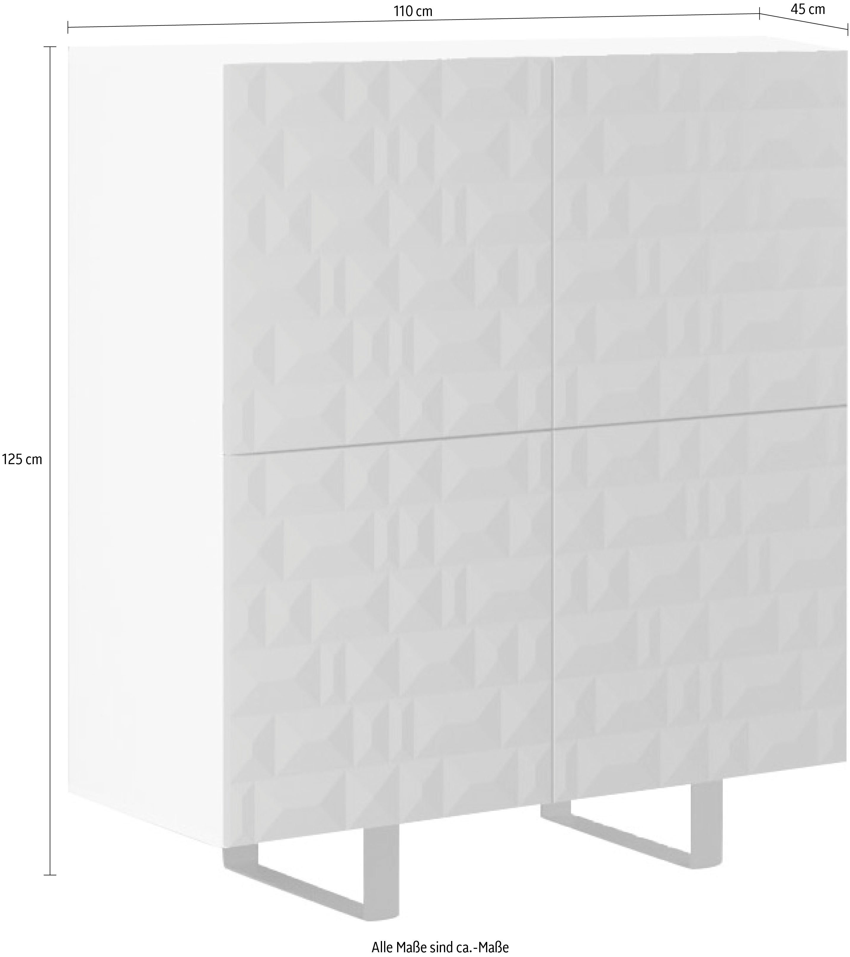 DIVENTA Highboard, Breite 110 cm