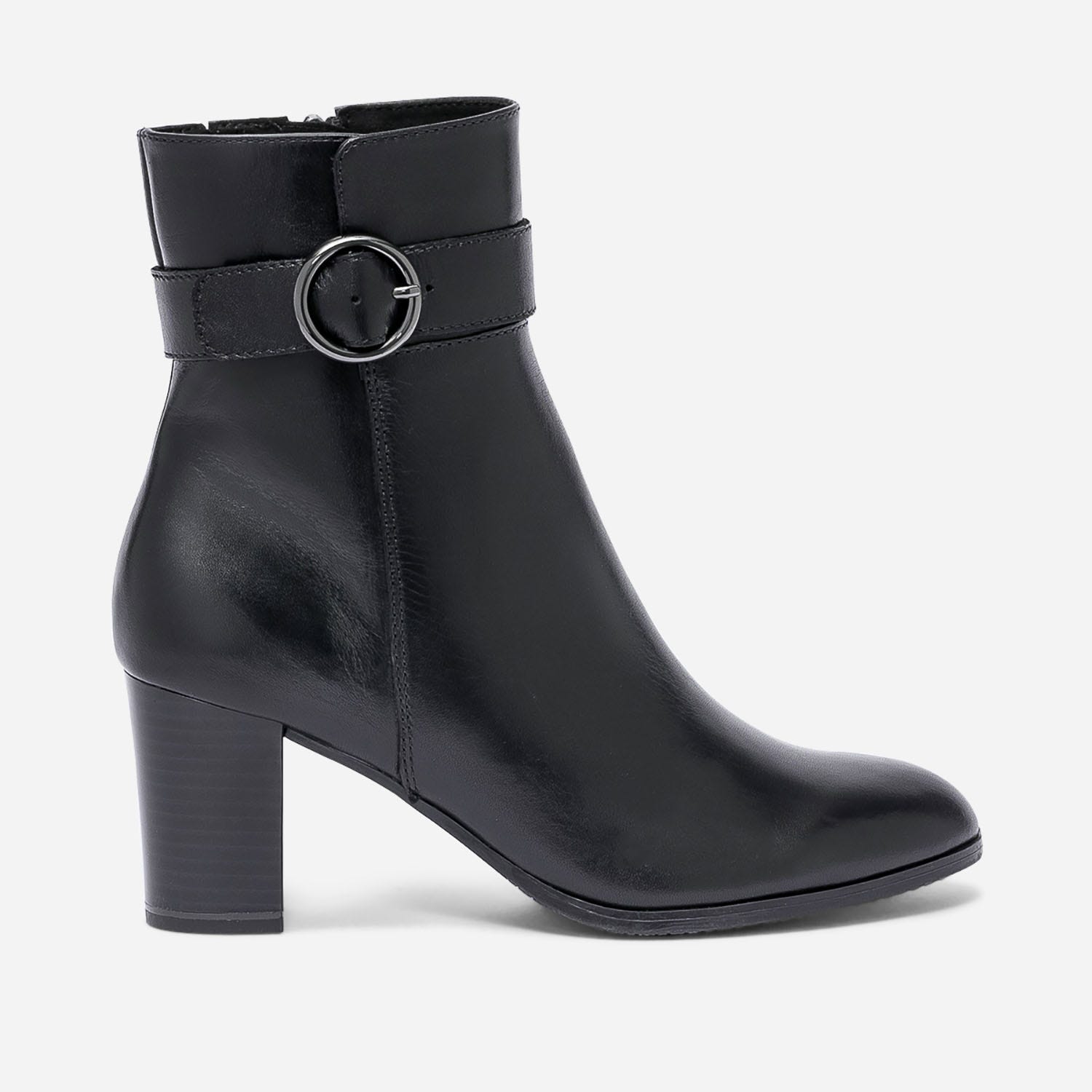 Boots CAPRICE noir en cuir à talon