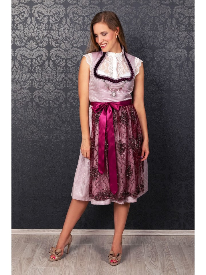 Edelnice Midi Dirndl Alice in lila, rosé günstig kaufen