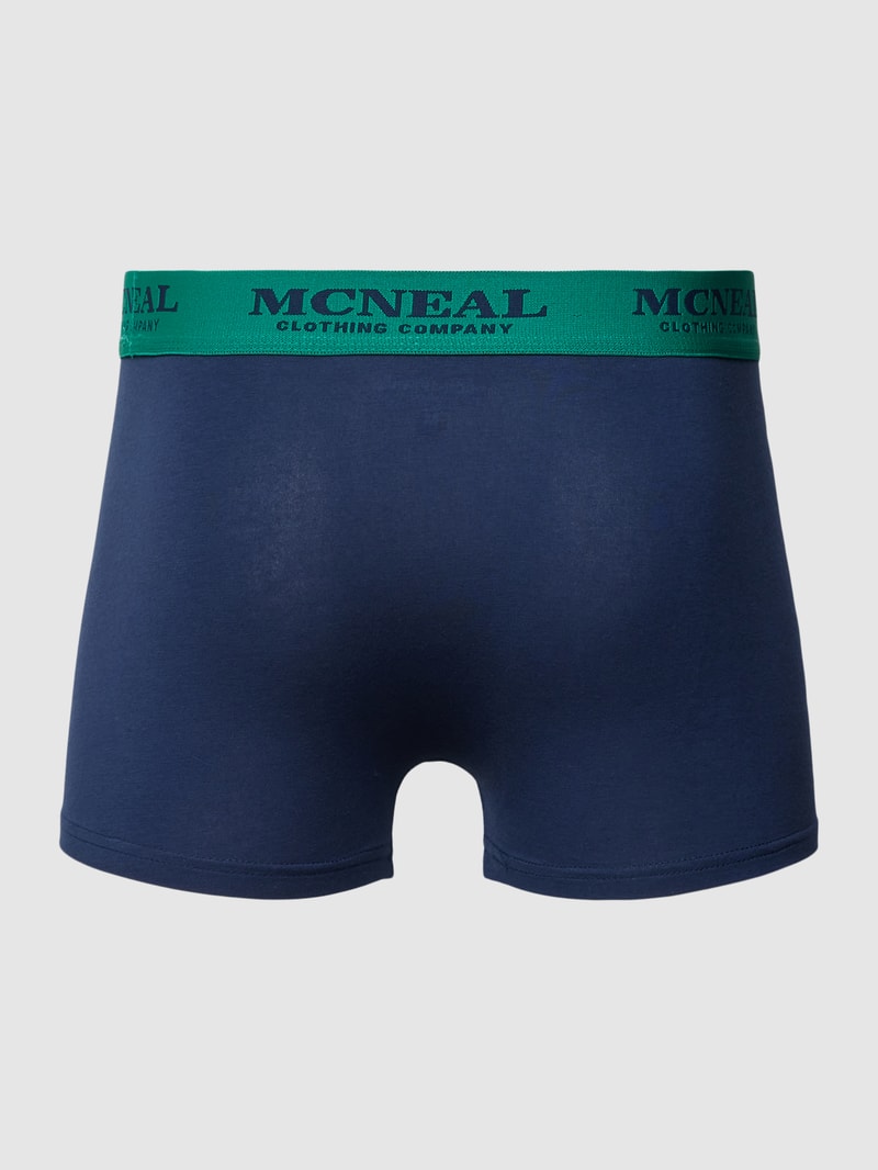 Trunks mit elastischem Label-Bund im 3er-Pack in marineblau
