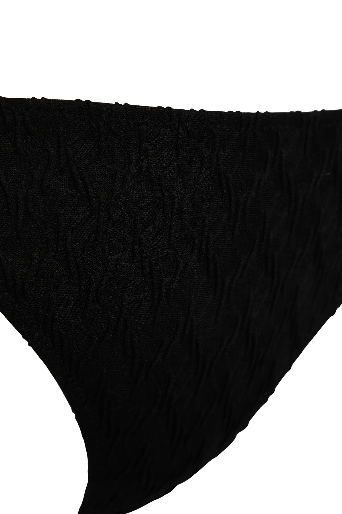 Trendyol Collection  Schwarze gebundene strukturierte reguläre Bikinihose TBESS23BA00250