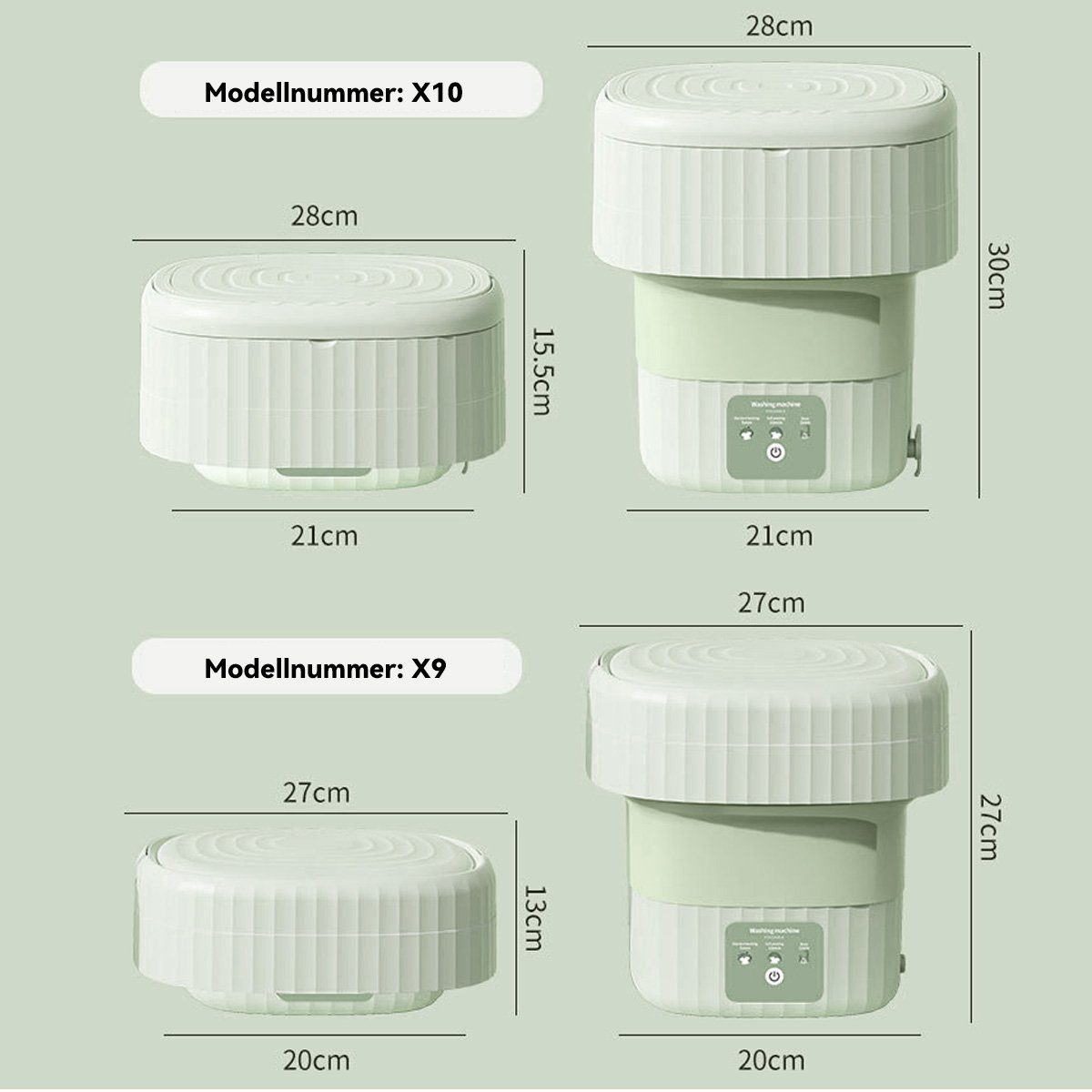 DOPWii Wäscheschleuder Mini Waschmaschine Faltbar,6L Wäschewanne,Für Babykleidung,Unterwäsche, 7200 U/min