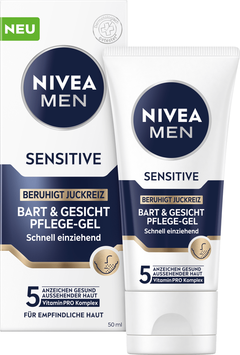 Bart & Gesicht Pflegegel, sensitive, 50 ml