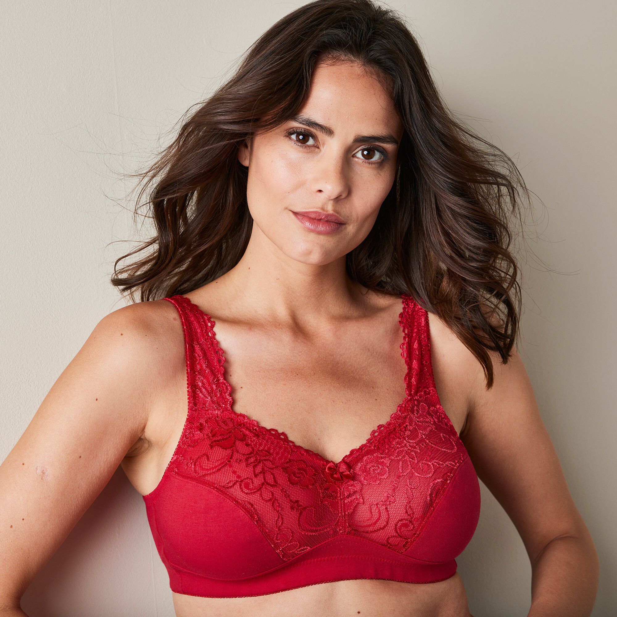 Soutien-gorge coton dentelle sans armatures