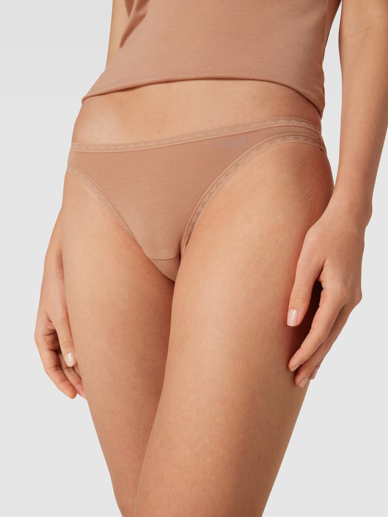 Slip mit Label-Details im 2er-Pack in mittelbraun