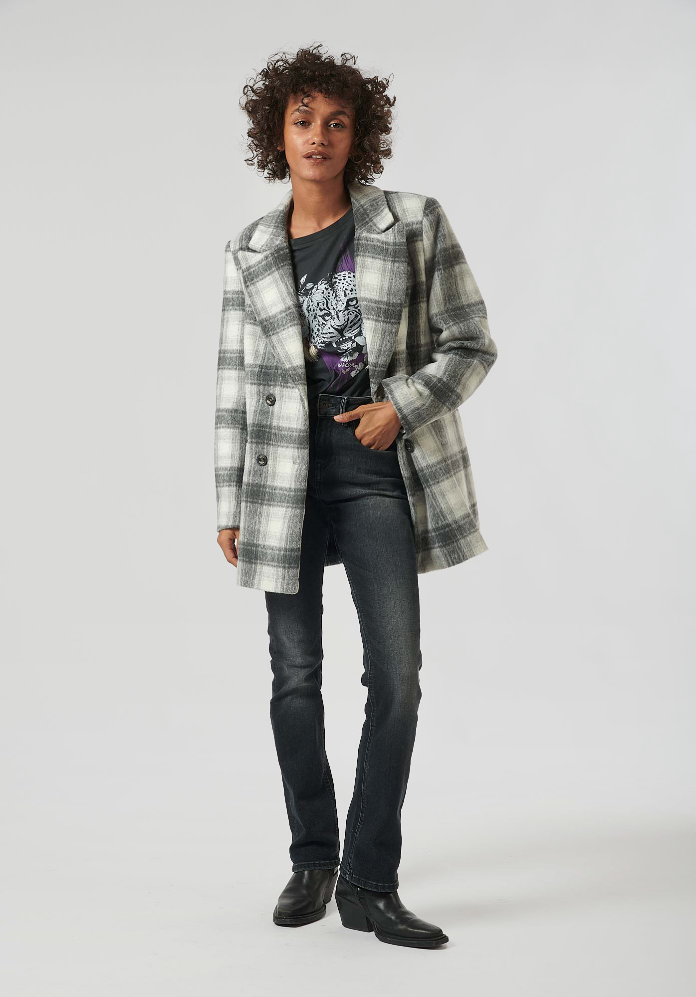 PICKY  Manteau gris femme