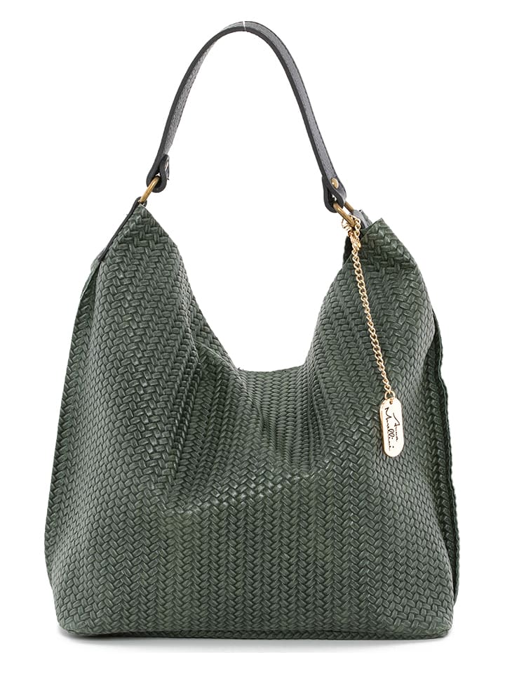 Anna Morellini Leder-Schultertasche 