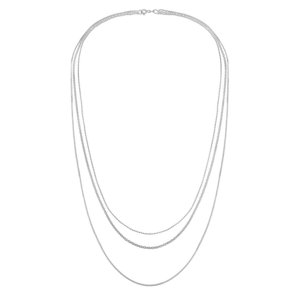 Elli Elli Collier Femmes Couches Look Basique Tendance Blogueur en Argent Sterling 925 collier