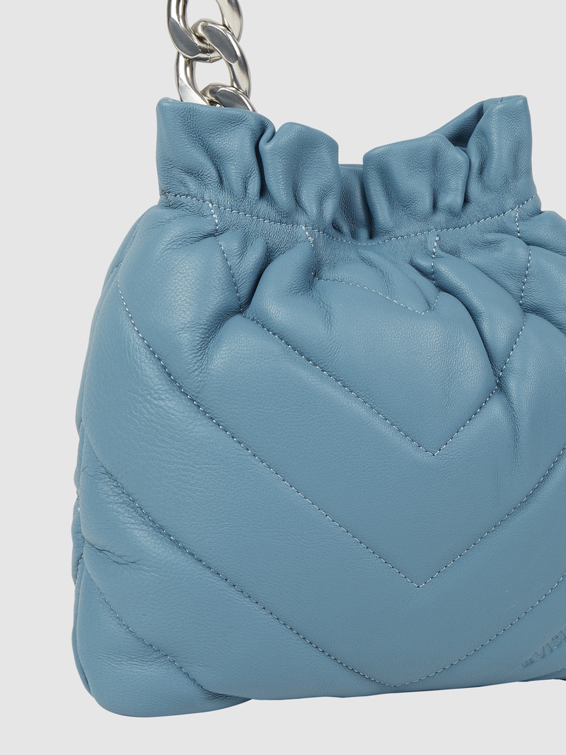 Crossbody Bag aus Leder Modell 'Lilou' in blau