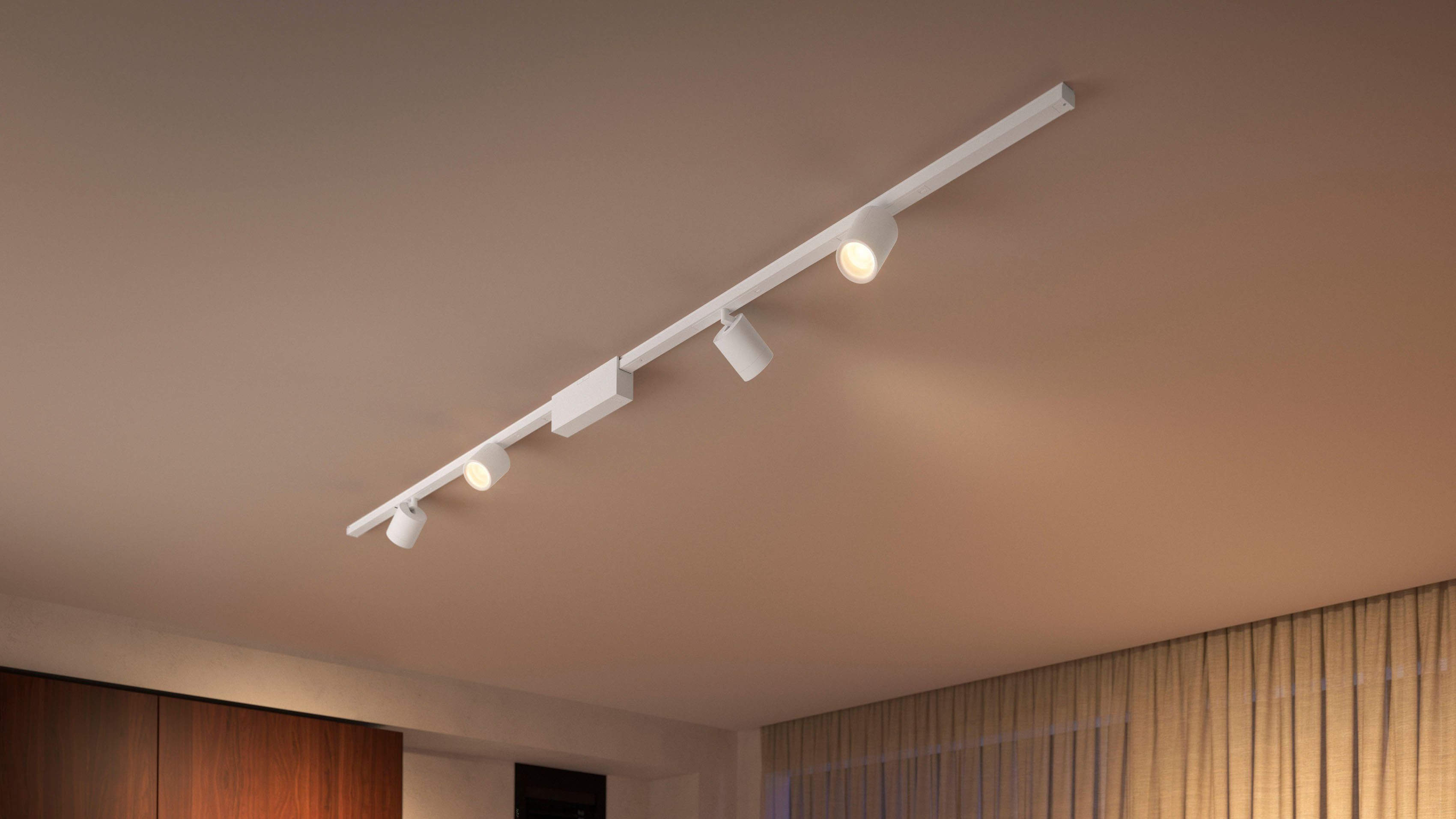 Philips Hue LED Deckenleuchte Perifo, Dimmer, LED fest integriert, Farbwechsler, Schienensystem