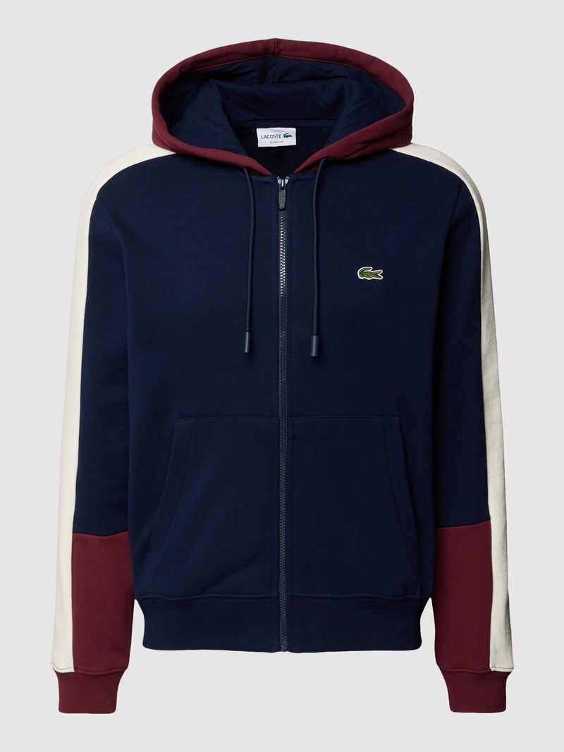 Sweatjacke mit Kapuze in dunkelblau