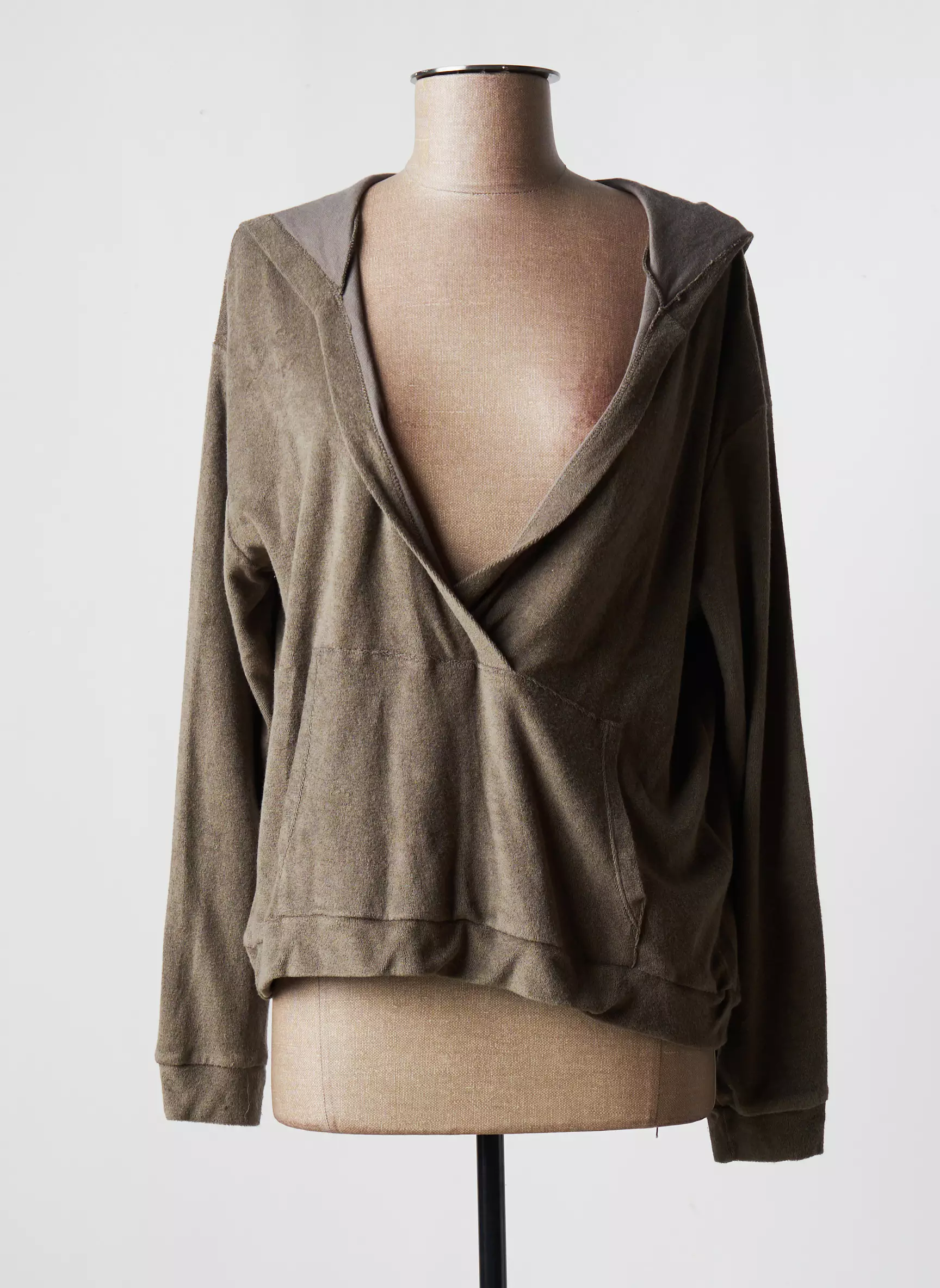 Majestic Sweat Capuche Femme couleur gris