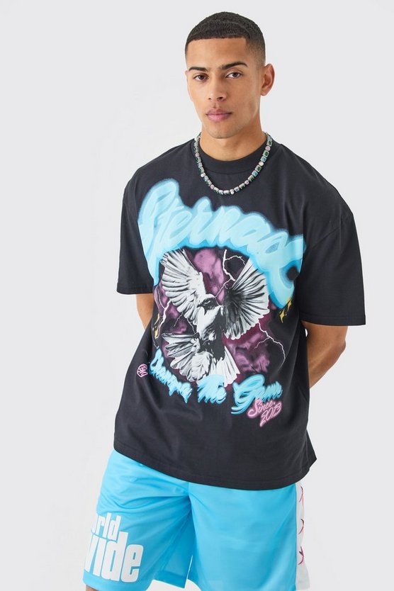 Oversize T-Shirt mit Print