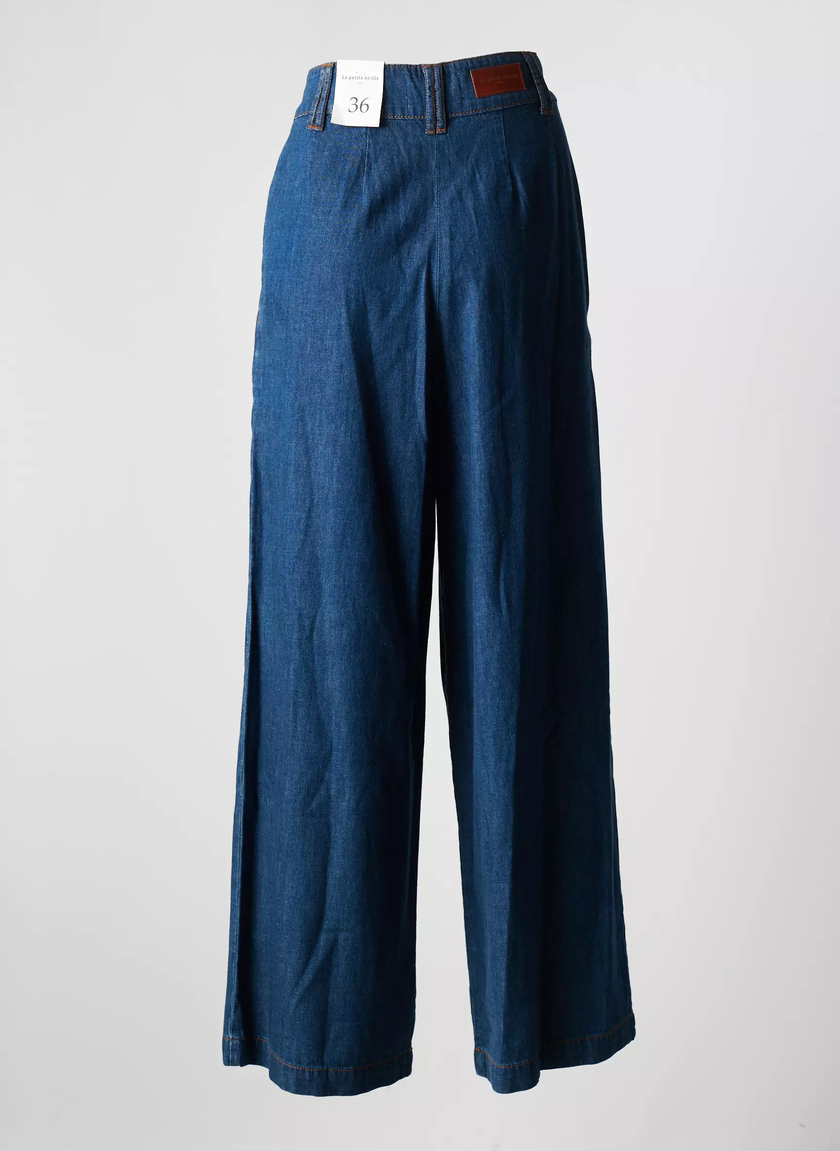 La Petite Etoile Jeans Coupe Large Femme couleur bleu