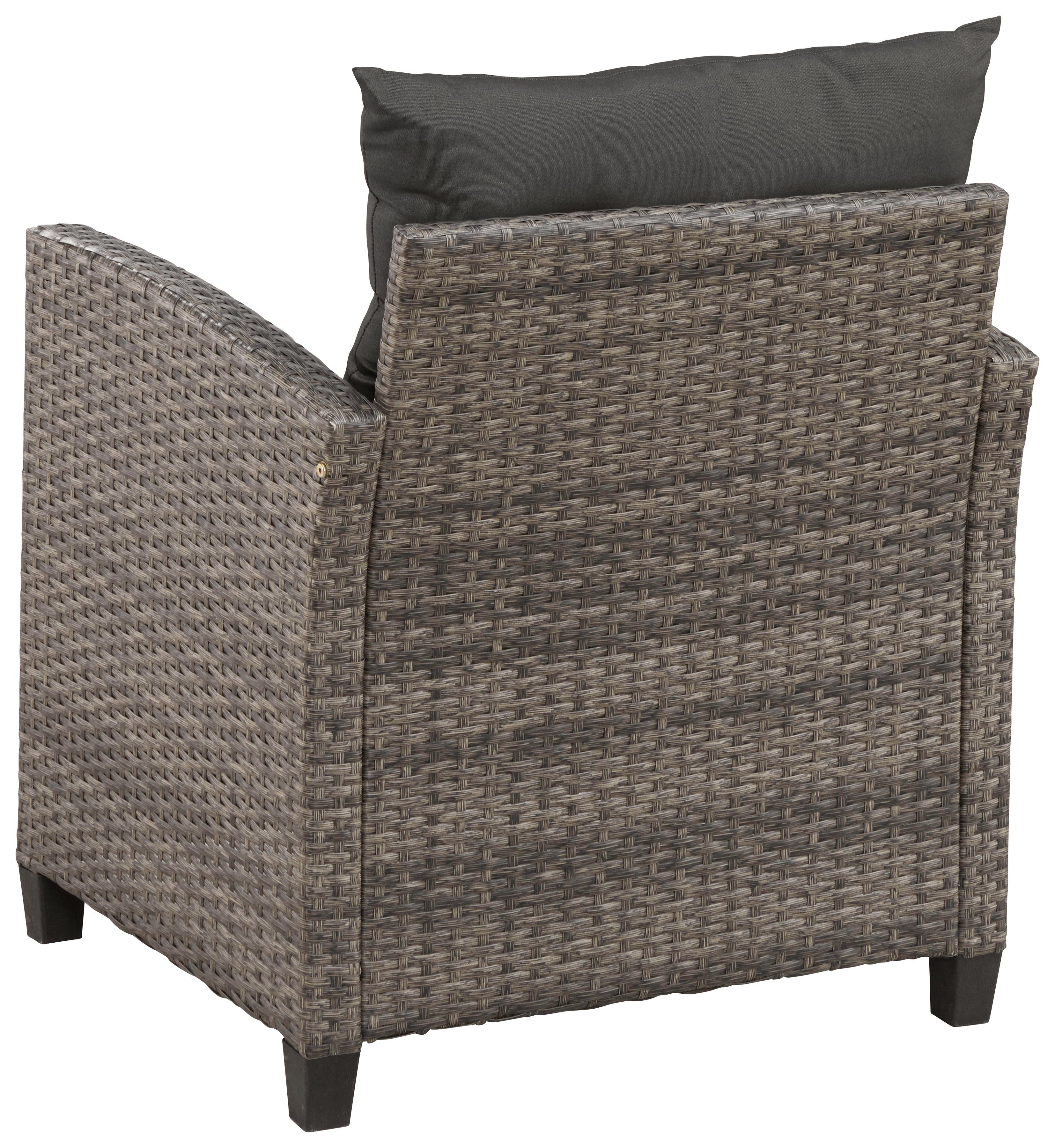KONIFERA Gartenlounge-Set Keros Premium, (20-tlg), Ecklounge, 2 Hocker, Sessel, Tisch, Polyrattan