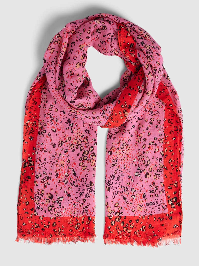 Schal mit Allover-Muster Modell 'Lurlene' in pink