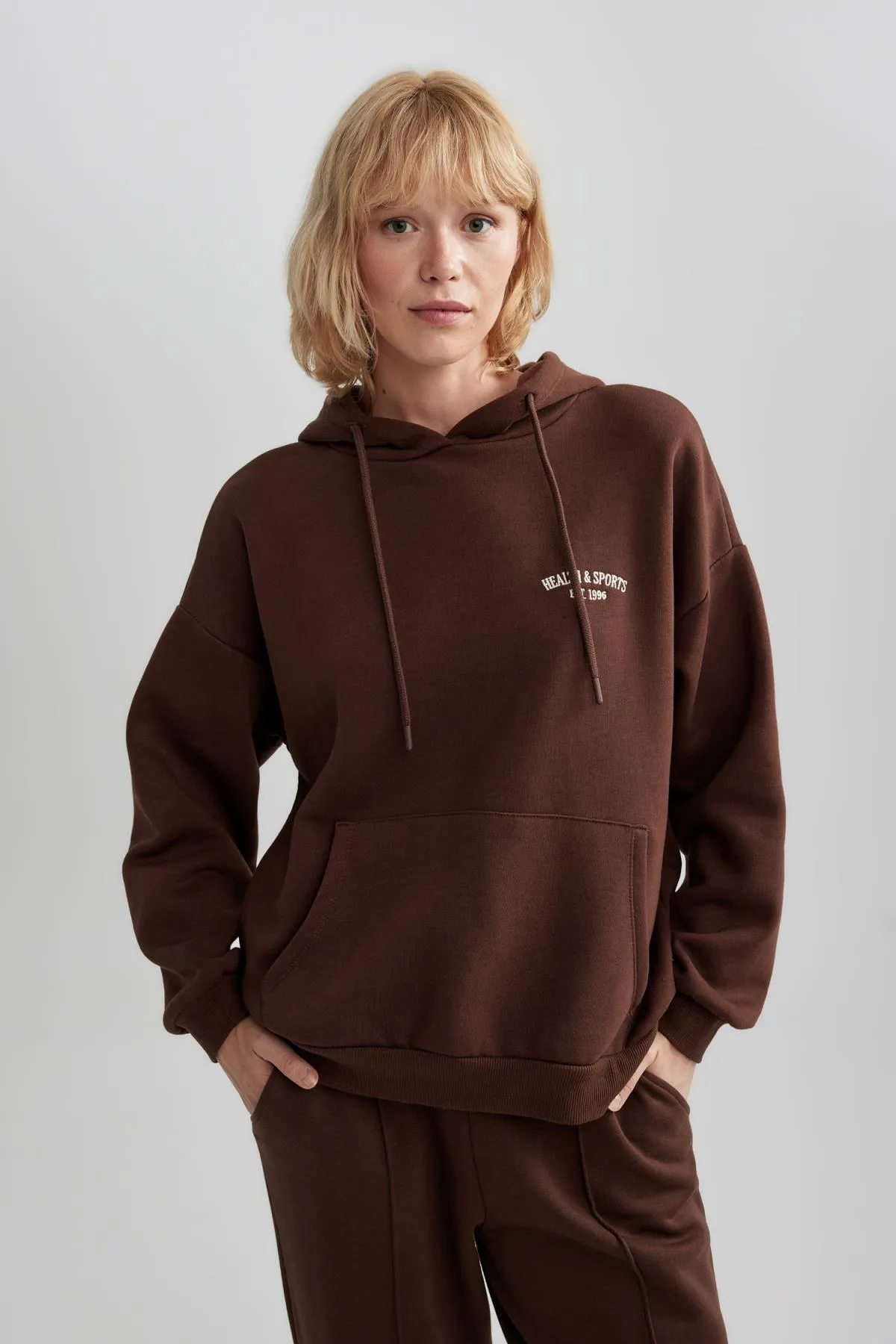 DeFacto  Weiches, flauschiges Sweatshirt mit Kapuze in Oversize-Passform