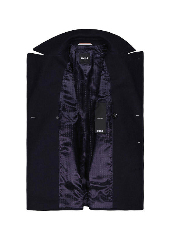 BOSS Black, Cabanjacke Clay, Wolle, dunkelblau