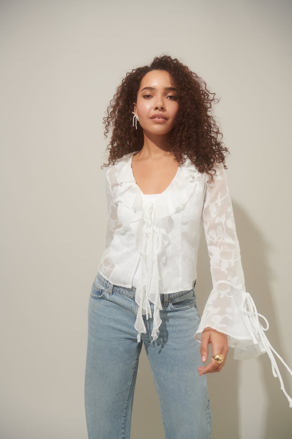 Frill blouse