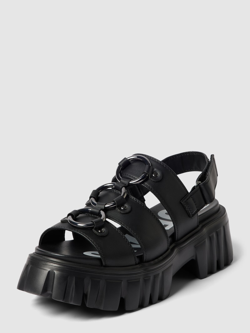 Sandalen mit Plateausohle in schwarz