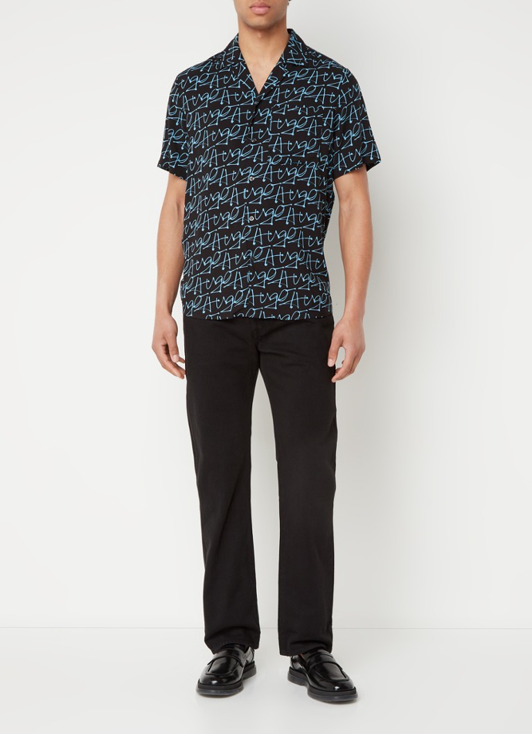 Camisa HUGO BOSS Ellinio de corte regular com estampa do logotipo