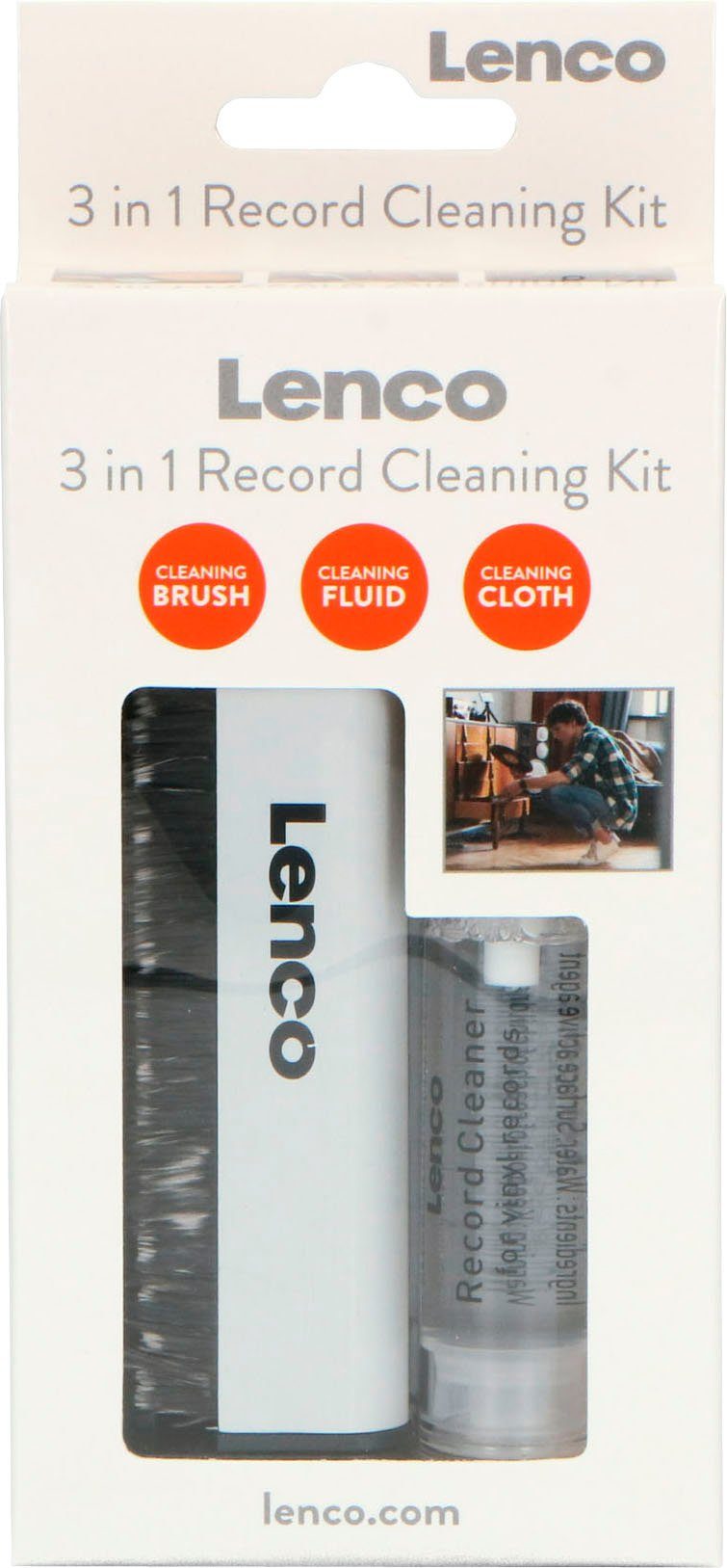 Lenco Reinigungsbürste 3 in 1 Schallplatten-Reinigungsset, Schallplatten, (Set)