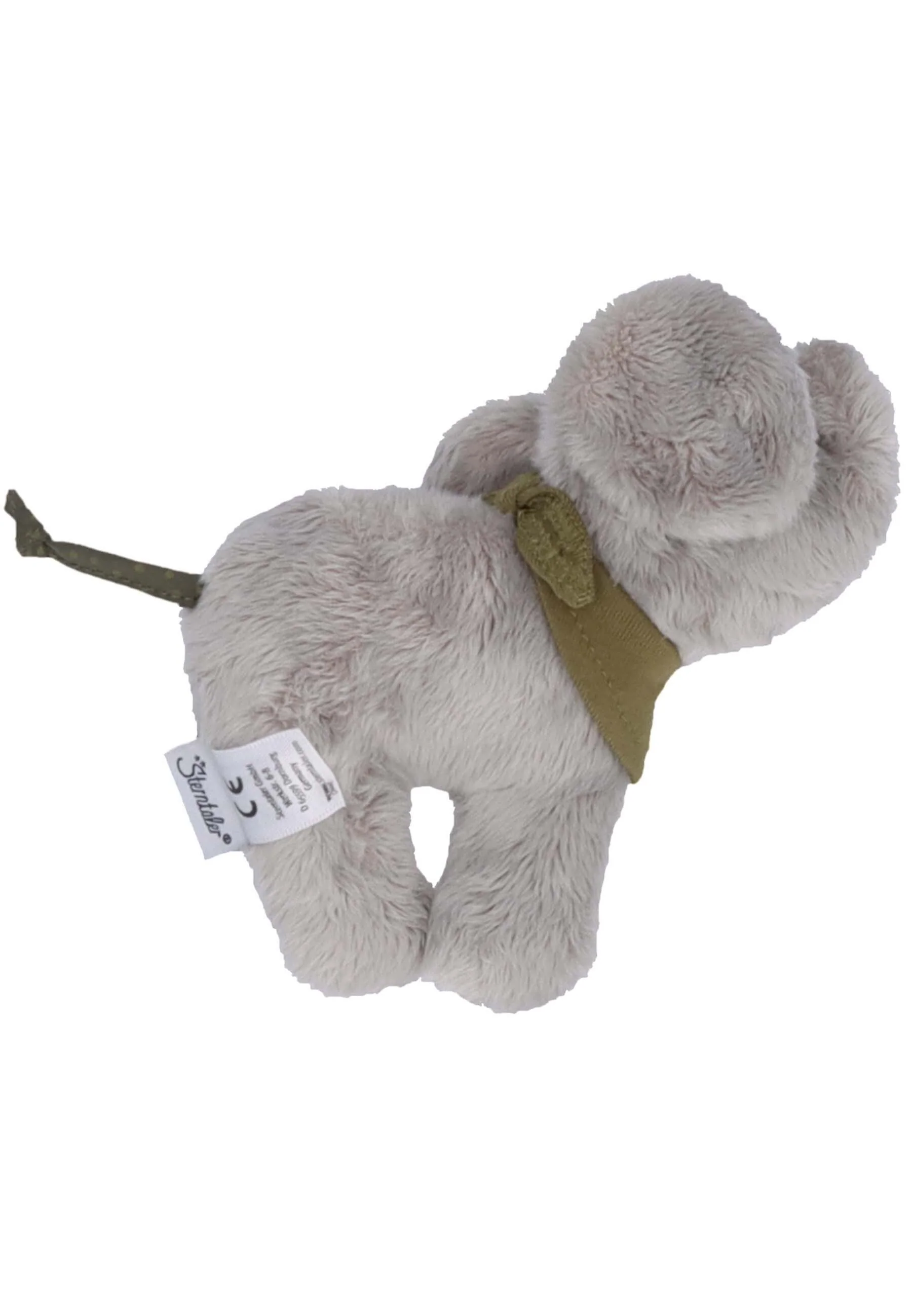 Mini-Spieltier Elefant Eddy mit Rassel, Grau