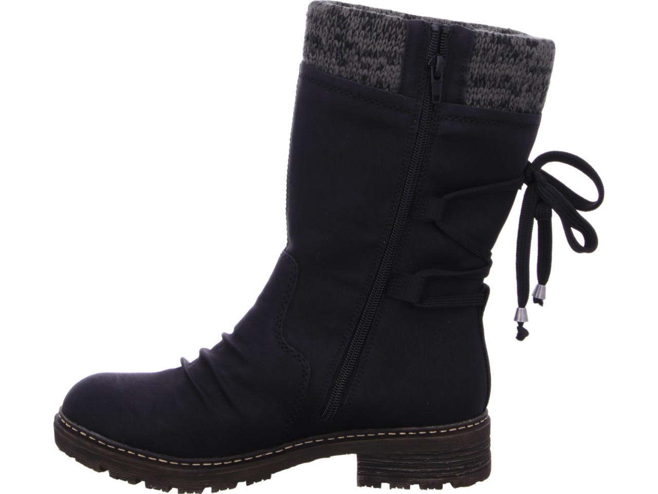 RIEKER Schnür-Stiefeletten schwarz