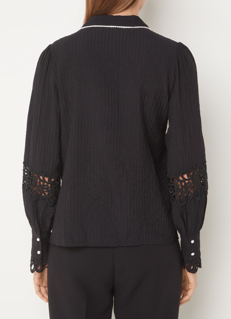 Aaiko Loewy blouse with texture and details of lace