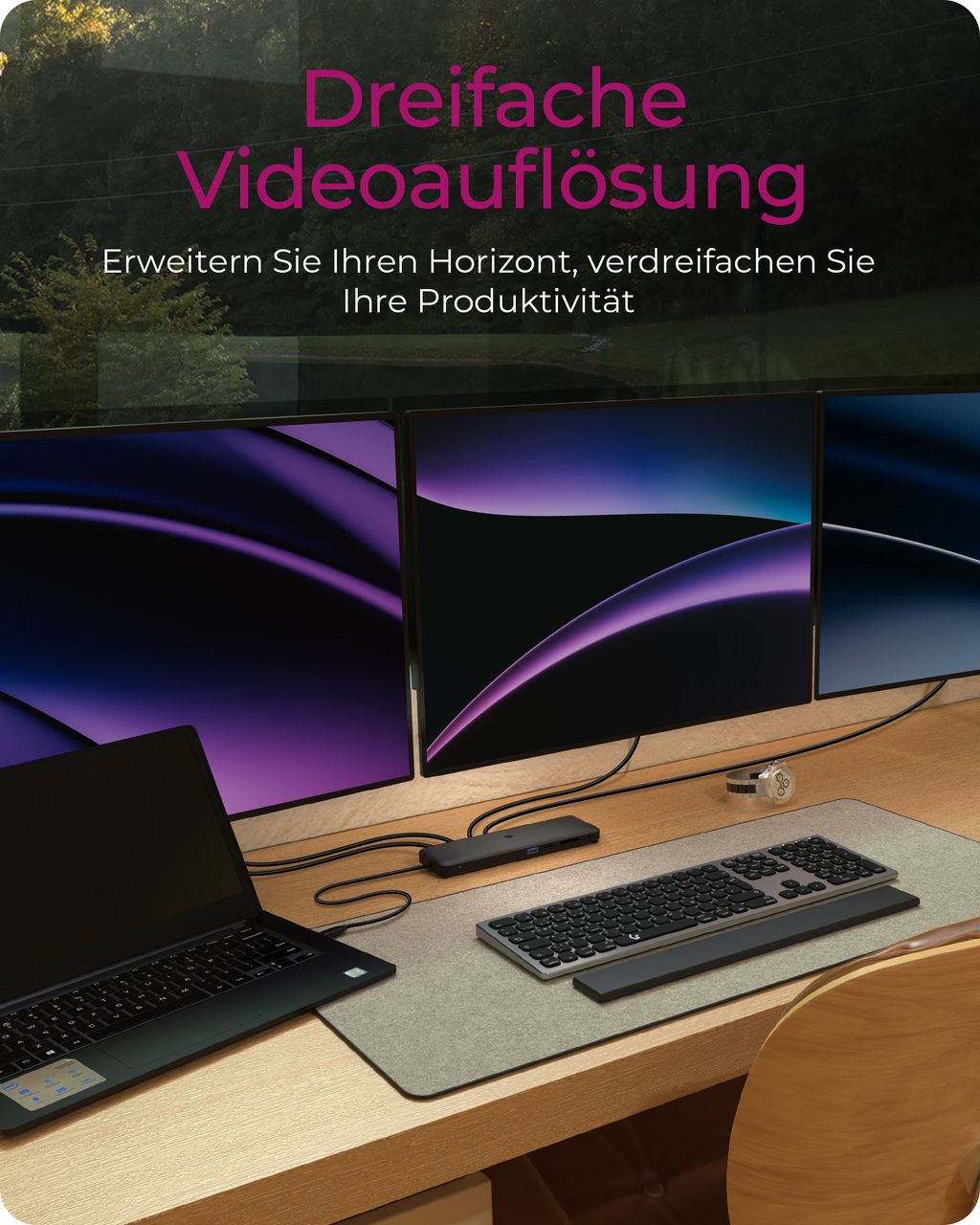 ICY BOX IB-DK2116-C, 11-in-1 Mobile DockingStation mit dreifacher Videoausgabe