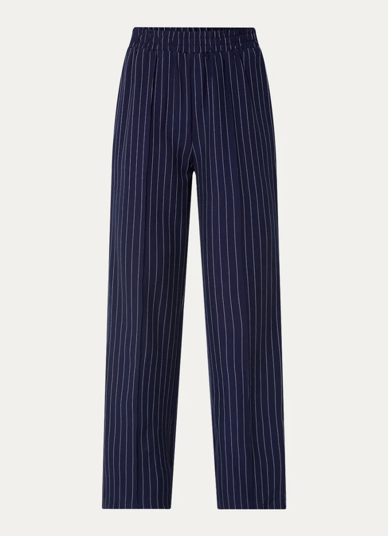 Refined Department Elena high-waist loose-fit trousers with pinstripe and side pockets