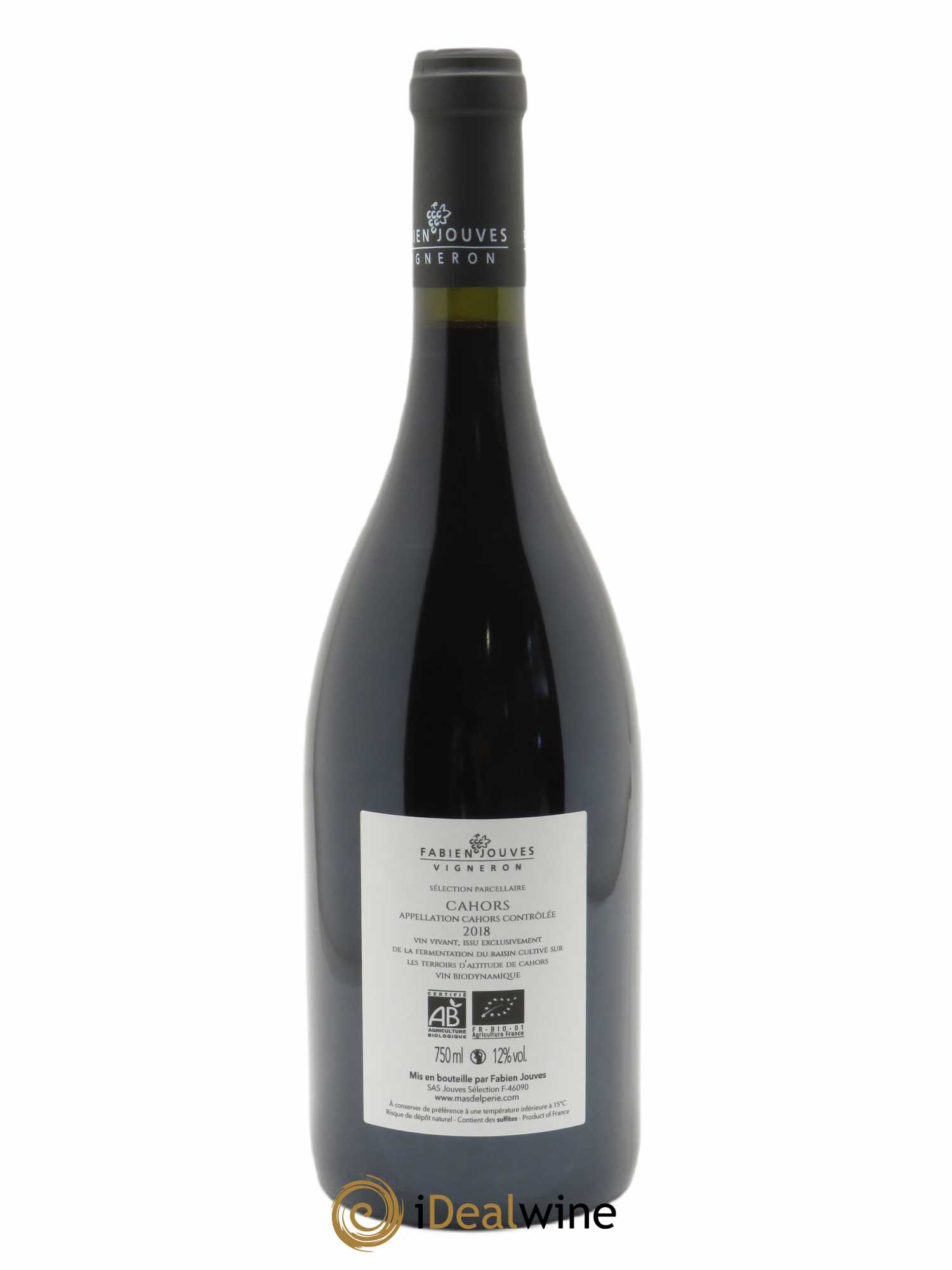 Cahors Mas Del Périé Amphore Fabien Jouves  2018 - Lot de 1 Bouteille