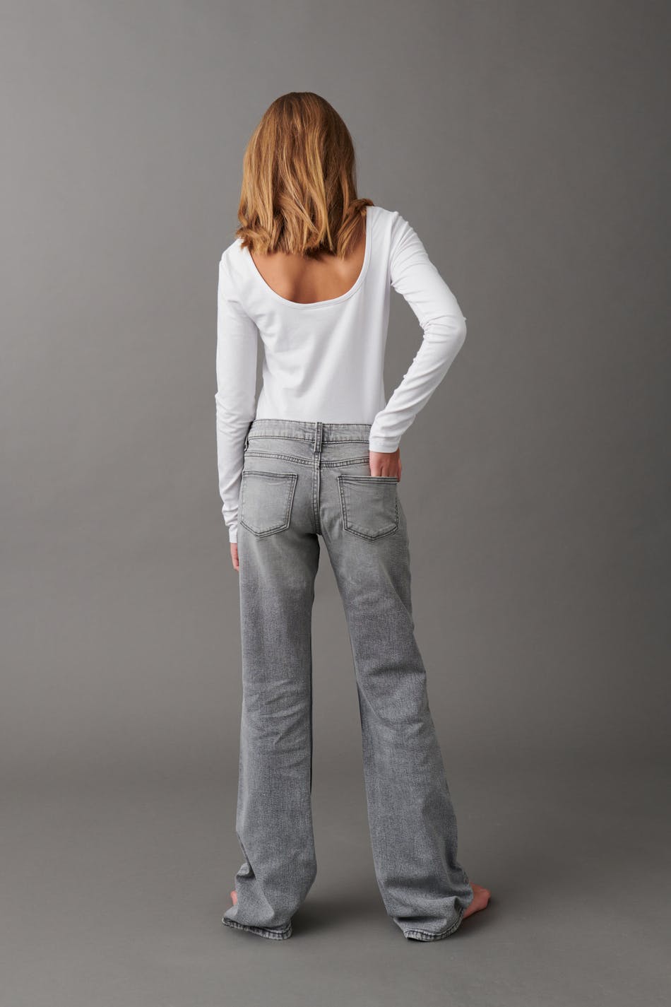 Flare button jeans tall